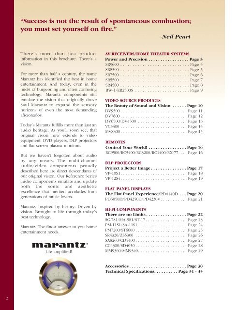 2005 Marantz Full Line Catalog