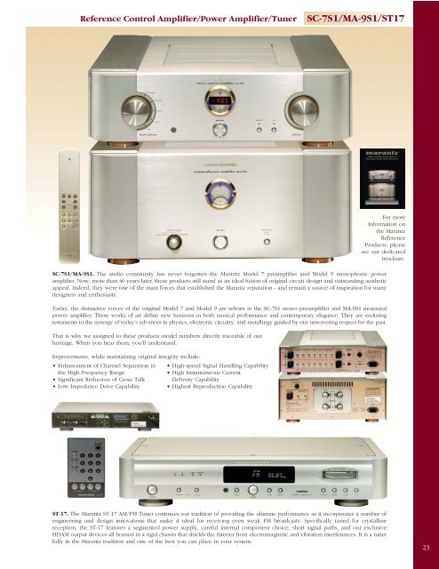 2005 Marantz Full Line Catalog