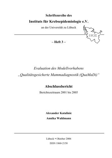 Qualitätsgesicherte Mammadiagnostik (QuaMaDi) - Registerstelle ...