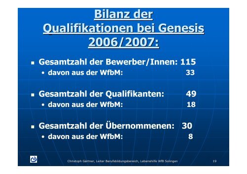 Personenzentrierte Bildungsplanung in WfbM