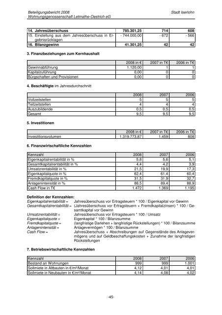 Beteiligungsbericht 2008 - Iserlohn