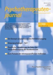 Psychotherapeutenjournal 2/2006 (.pdf) - medhochzwei Verlag GmbH