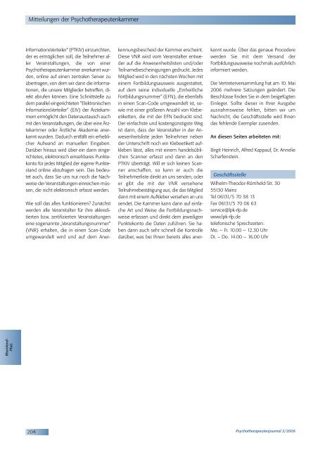 Psychotherapeutenjournal 2/2006 (.pdf) - medhochzwei Verlag GmbH