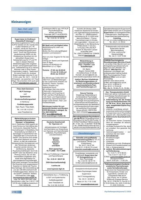 Psychotherapeutenjournal 2/2006 (.pdf) - medhochzwei Verlag GmbH