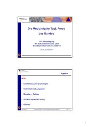 Die Medizinische Task Force des Bundes - Schutzkommission