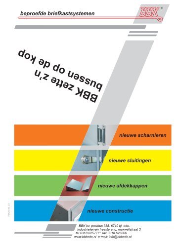 nieuwsbrief nieuwe constructie - BBK - briefkasten en belpanelen