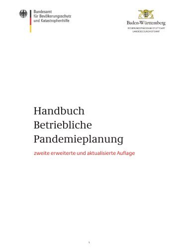 Handbuch Betriebliche Pandemieplanung - Öffentlicher ...