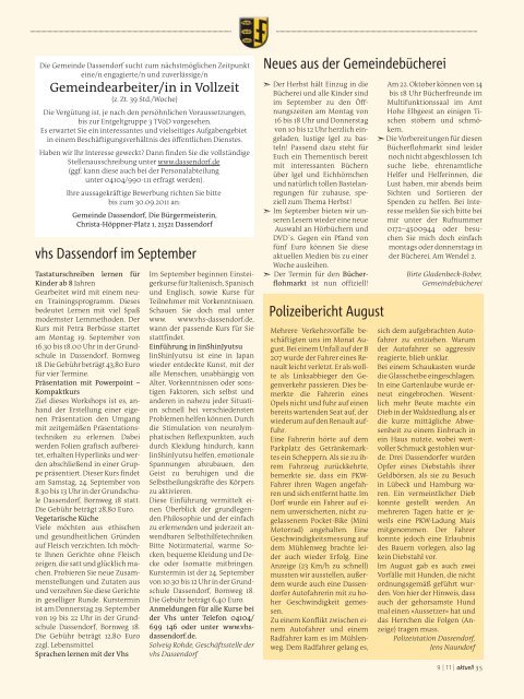 September 2011 - Kurt Viebranz Verlag