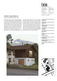 Atelier Vogt, Balzers - BBK Architekten