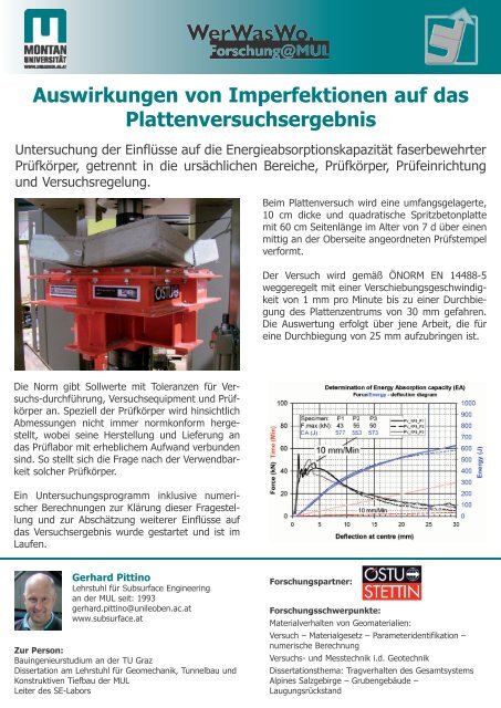 Spaltzugversuch (Brazilian-Test) zur indirek - ULV Leoben ...