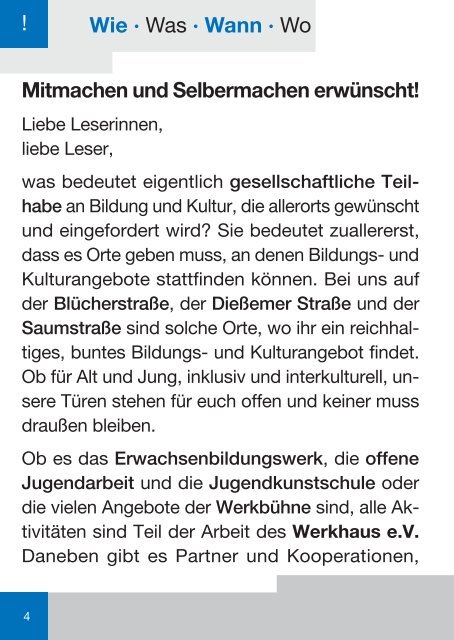 Kulturpädagogisches Weiterbildungswerk - Werkhaus e.V.