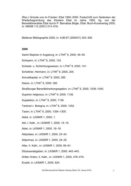 Chronologische Bibliographie Haering Jan 2010 - Katholisch ...