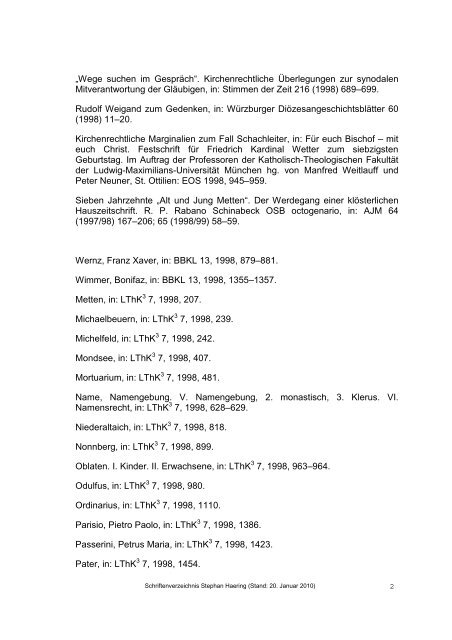 Chronologische Bibliographie Haering Jan 2010 - Katholisch ...