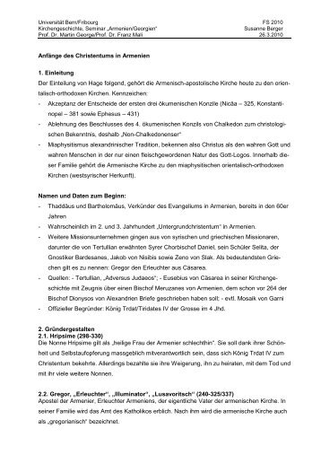 Handout (PDF) - Kirchengeschichtliche Exkursion der Uni Bern ...