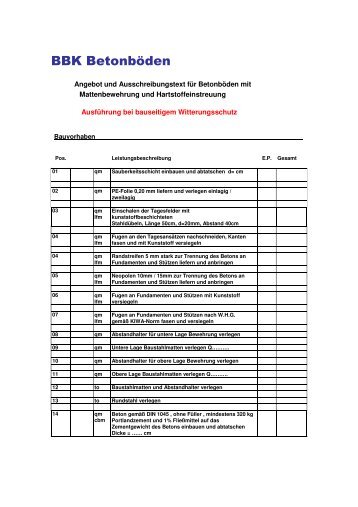 mit Hartstoffeinstreuung - BBK Betonböden