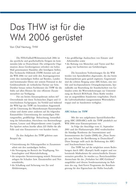 Sonderausgabe: Dekontamination Verletzter (PDF, 2MB)