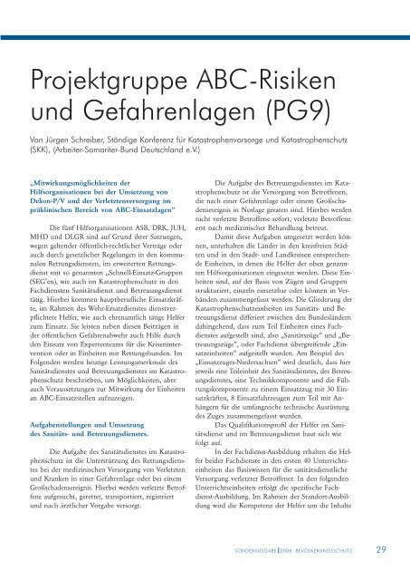 Sonderausgabe: Dekontamination Verletzter (PDF, 2MB)