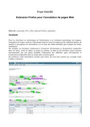 Projet Web/BD Extension Firefox pour l'annotation de pages ... - limsi