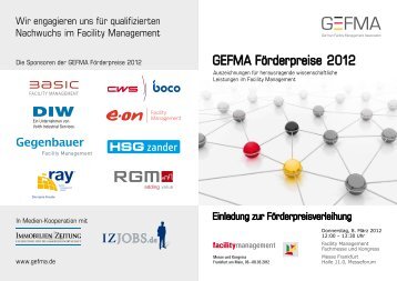 GEFMA Förderpreise 2012 - DIW