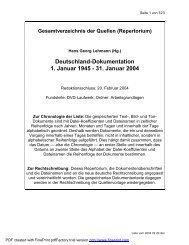 Deutschland-Dokumentation 1. Januar 1945 - 31. Januar 2004