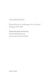 Katalog der Masterarbeiten 2008 - Institut für Kunst im Kontext ...