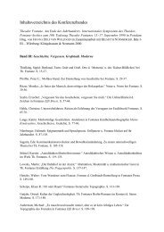 Inhaltsverzeichnis des Konferenzbandes - Fontanearchiv