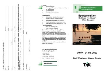 Sportexerzitien - DJK-Diözesanverband Rottenburg-Stuttgart