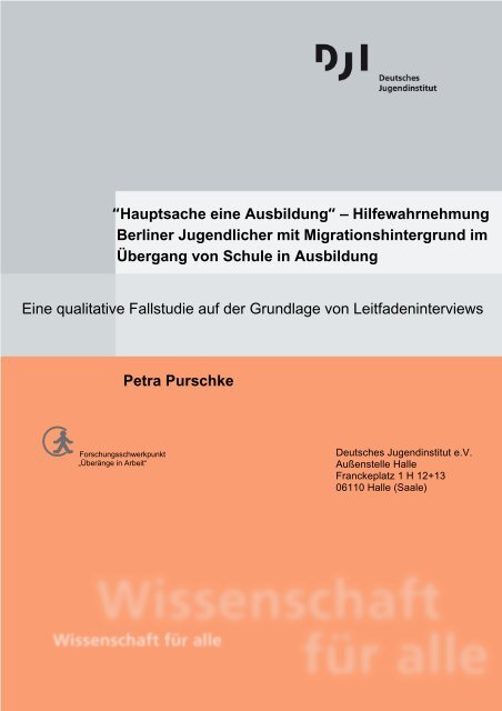 Ã¢ÂÂHauptsache eine AusbildungÃ¢ÂÂ Ã¢ÂÂ Hilfewahrnehmung Berliner ...