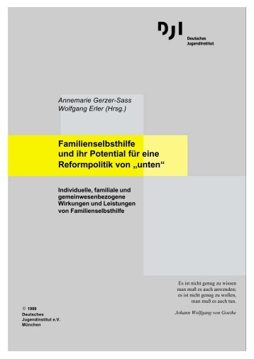 Familienselbsthilfe und ihr Potential für eine Reformpolitik von