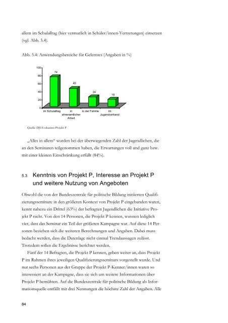 Evaluation Projekt P Ergebnisse quantitativer und qualitativer ...