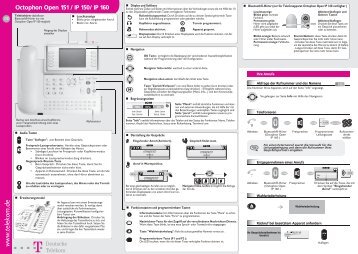 Anleitung Octophon Open 150/151/160 IP - Telekom