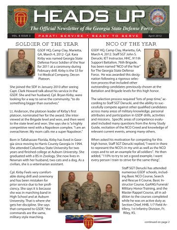 April 2012 Newsletter.indd - Georgia State Defense Force