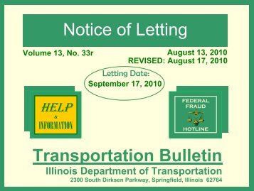Notice of Letting Bulletin - Illinois Department of Transportation ...