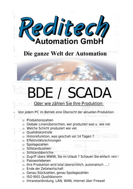 BDE / SCADA - REDITECH Automation GmbH