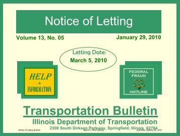 special notice - Illinois Department of Transportation
