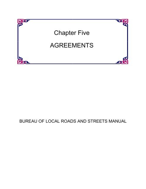 Chapter Five AGREEMENTS - Illinois Department of Transportation