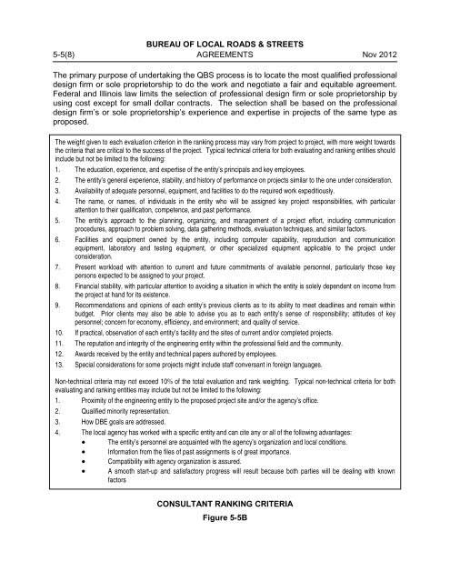 Chapter Five AGREEMENTS - Illinois Department of Transportation