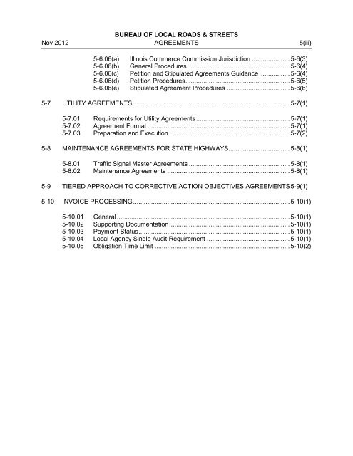 Chapter Five AGREEMENTS - Illinois Department of Transportation