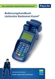 Bedienungshandbuch stationäre Bankomat-Kasse® - PayLife