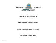 ADMISSION REQUIREMENTS - Kyambogo University