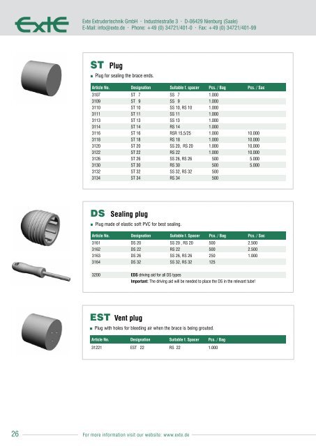 Concrete spacer - EXTE