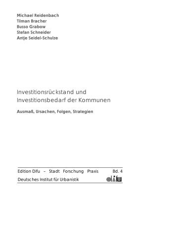 Investitionsrückstand und Investitionsbedarf der Kommunen (PDF, 4