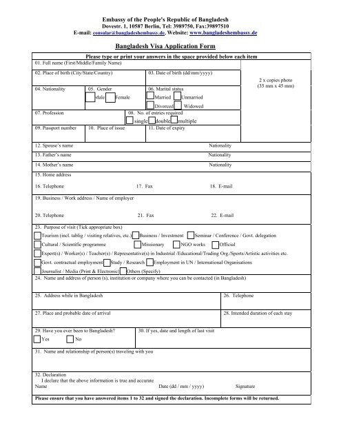 uk visit visa application form for bangladesh