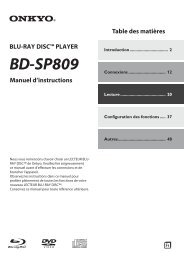 blu-ray disc™ player bd-sp809 - Onkyo