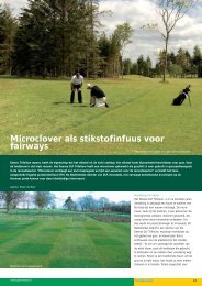 Microclover als stikstofinfuus voor fairways - dlf-trifolium