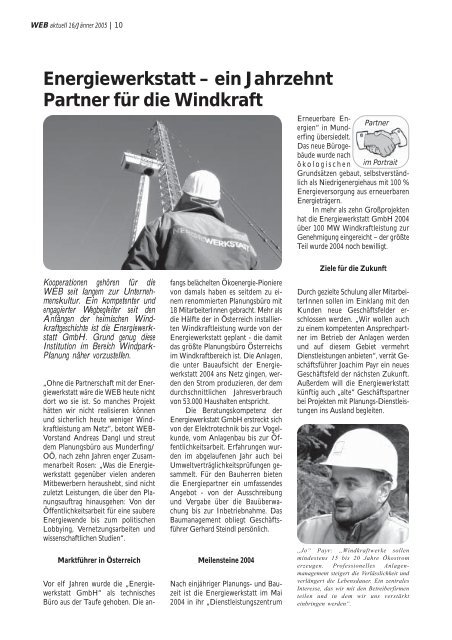 aktuell - WEB Windenergie AG