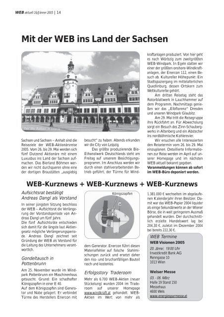 aktuell - WEB Windenergie AG