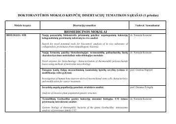 BIOMEDICINOS mokslai +