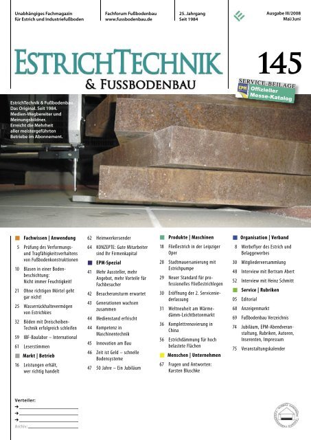 E - FUSSBODENBAU