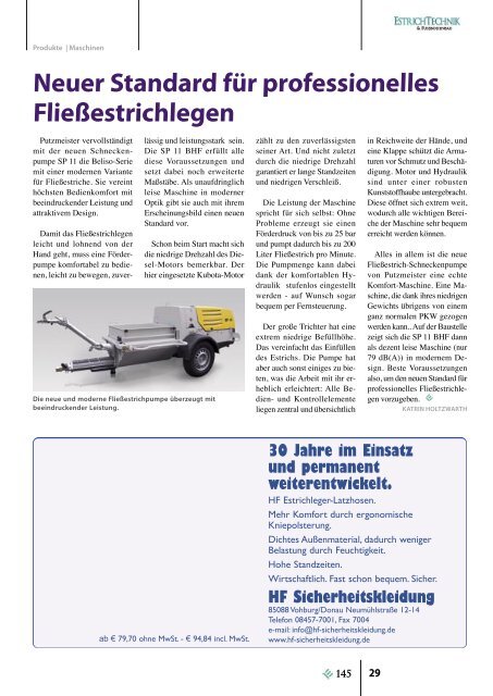 E - FUSSBODENBAU